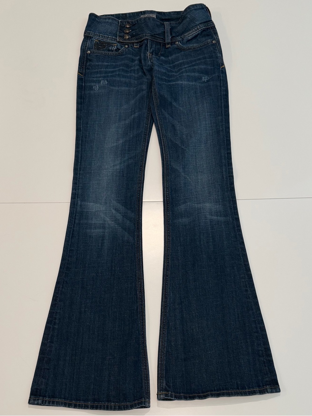 Rerock by Express Flare Jeans Women’s Size 0 Long Y2K Embellished
